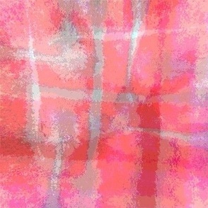 Watercolor Abstract Plaid in Pink