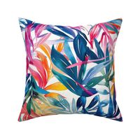 Colorful Botanicals Summer Sunset Fern Design