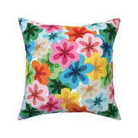 Hand Drawn Bold And Colorful Floral - Medium
