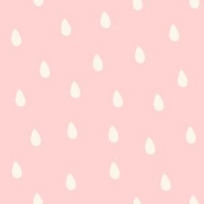 Cute Kawaii hand-drawn rain drops tears pink