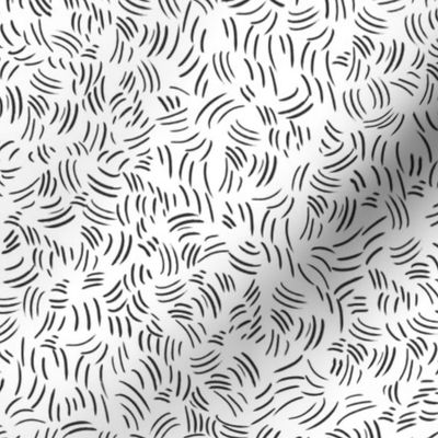 Modern Minimalism Squiggly Stitches Blender // Black on White