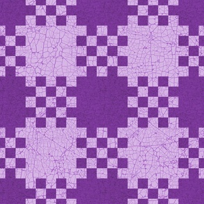 Gingham on Crackle Glaze: Purple 