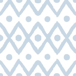 zig zag diamonds in beach house blue and white inverse 