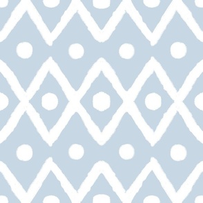 zig zag diamonds in beach house blue and white