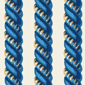 Blue border of twisted satin