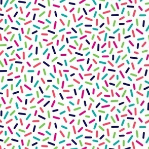 S – Rainbow Sprinkle Confetti – Multicolor White Party Cake and Icecream