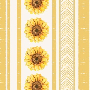 Sunflowers Stripes and Dots