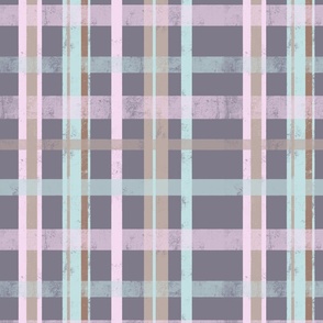 Modern textured plaid | Dark Lilac