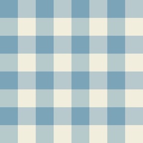 Country gingham in blue. Small scale