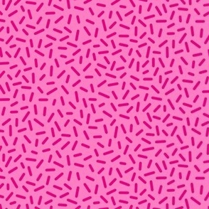 S – Pink Sprinkle Confetti – Light Magenta Fuchsia Party Cake and Icecream