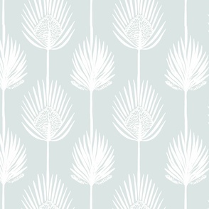 Frond Fusion Block-Print – White on Winter Ice  - New