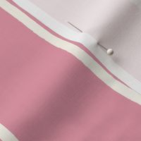 Double Ivory Stripes on Pink / Large Scale
