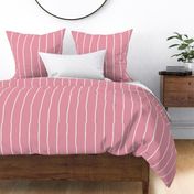 Double Ivory Stripes on Pink / Large Scale