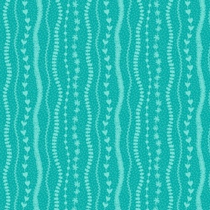 S - Aqua Party Streamers – Bright Teal Striped Balloon Tails