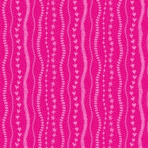 S - Pink Party Streamers – Bright Magenta Striped Balloon Tails