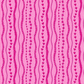 S - Pink Party Streamers – Light Fuchsia Striped Balloon Tails