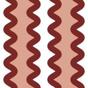 Bacon Color Squiggle Stripes