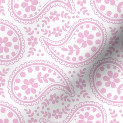 (LG) Paisley Pink and White