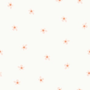 Jumbo | Little Pink Flowers on Cream White Blender 