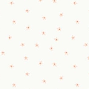 Micro | Little Pink Flowers on Cream White Blender
