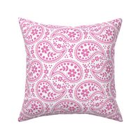 (LG) Paisley Hot Pink and White