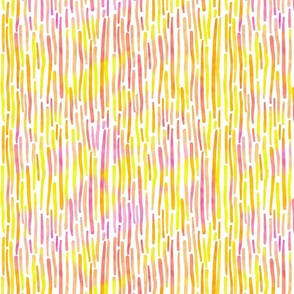 Watercolour stripes yellow and pink