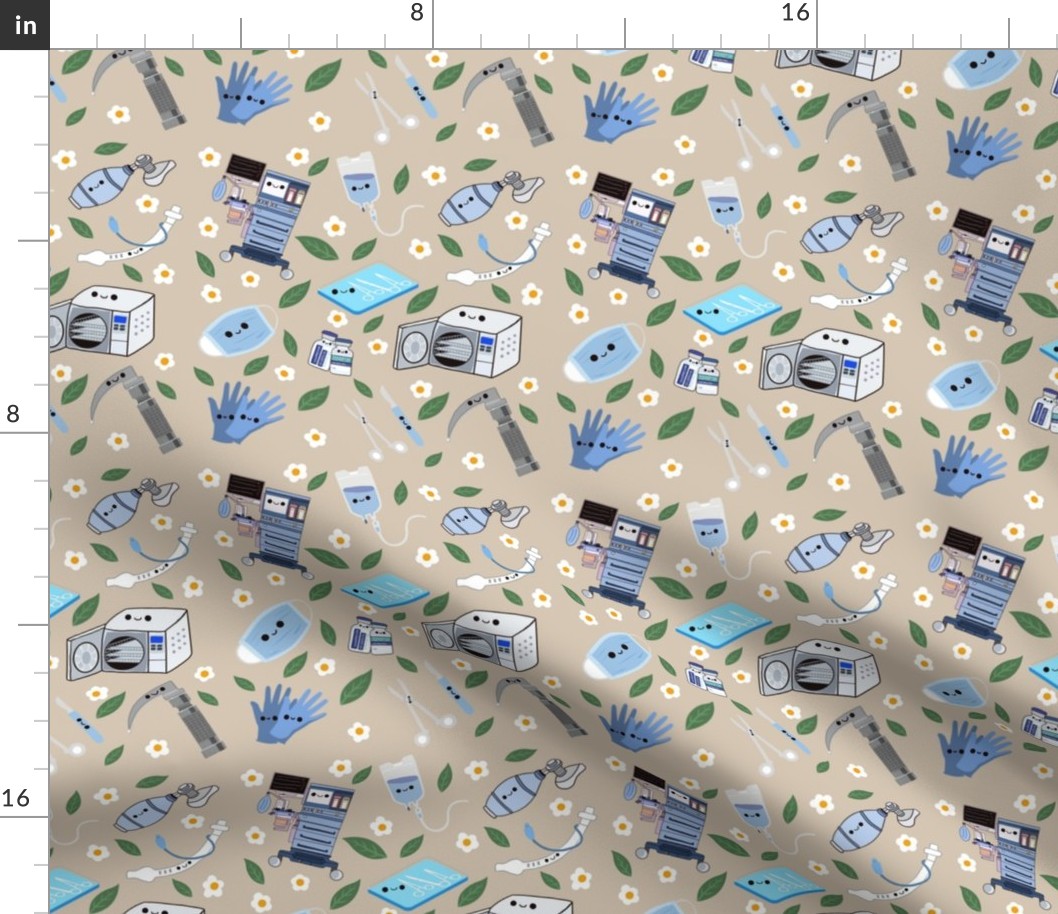 surgery / surgical tech themed pattern neutral