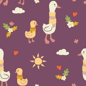 Children pattern with goose 2