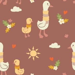 Children pattern with goose 3