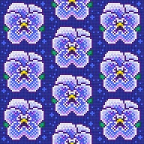 Celestial Pansy Pixel Art 