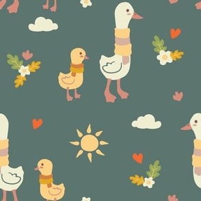 Children pattern with goose 5