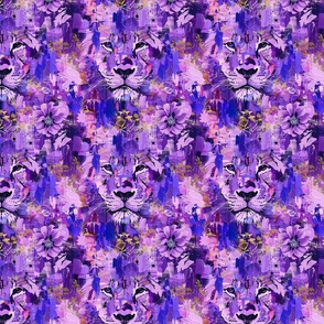 Roaring Majesty: Purple Abstract Leo Lion Pattern