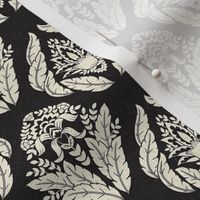 Damask in Ink and Ivory - Small Version