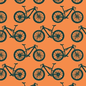 desert mountain biking collection mountain bikes in bright orange