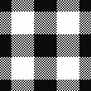 Black Gingham Geometric Square Grid Back to the 90’s