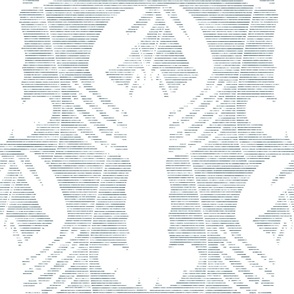 lobster - loyal blue and white - nautical coastal crustacean stripes