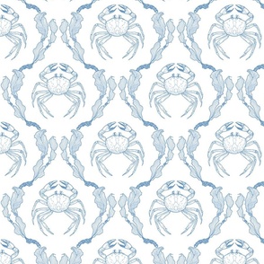 crabs and kelp blue toile damask 24 2