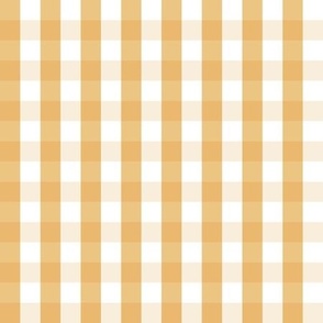 Classic Gingham Checks in Saffron Yellow and White