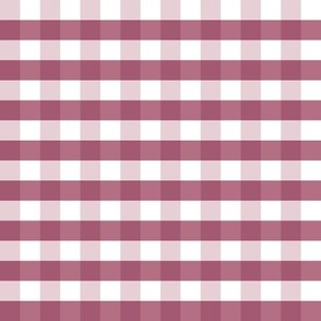 Classic Gingham Checks in Berry Red and White