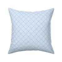 diamond sun on point radiating sun rays white on pale sky blue one and half inch block geometric two color blender wallpaper and accessories