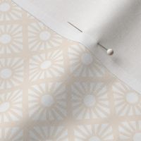 diamond sun on point radiating sun rays white on pale buff tan brown 1 one and half inch block geometric two color blender wallpaper and accessories