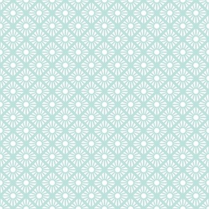 diamond sun on point radiating sun rays white on pale teal green 1 one and half inch block geometric two color blender wallpaper and accessories