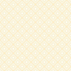diamond sun on point radiating sun rays white on pale lemon yellow 1 one and half inch block geometric two color blender wallpaper and accessories