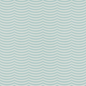 (S) Outdoors Camping Retro Lake Life water waves in pastel teal blue
