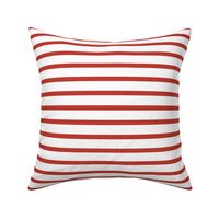 SMALL TRADITIONAL BRETON STRIPE  SOLID VERMILION RED AND WHITE