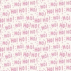 Ho Ho Ho_Kids Christmas_Small_Cream-Sachet Pink