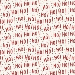 Ho Ho Ho_Kids Christmas_Small_Cream-Molten Lava Red