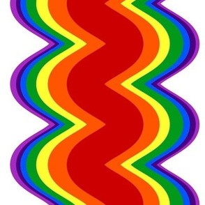 Large Rainbow Squiggle Stripes