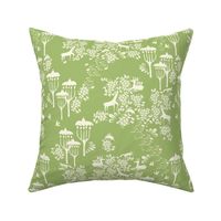 Forest Dwelling Modern Toile, Lime