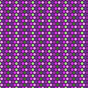 Purple Lilac Polka Dots - Shades of Purple, and Green